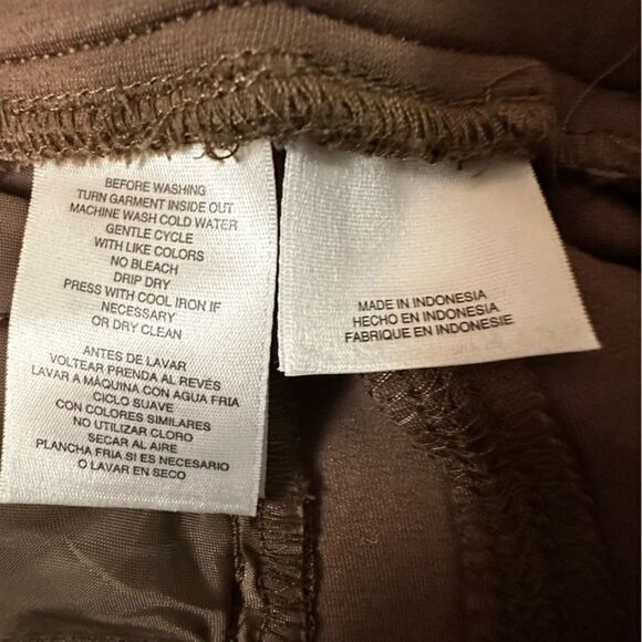 Anne Klein ~ Womens Tan Pull on pants ~ wide waistband ~ missing size tag - Picture 9 of 11